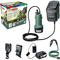 Bosch Bomba de agua sumergible a batería GardenPump 18- 1 batería- sistema de 18 V- longitud de la manguera de jardín 25…